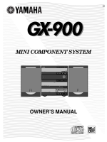 Yamaha GX-900 - Owners Manual